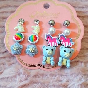 Super cute 8 pairs kids studs